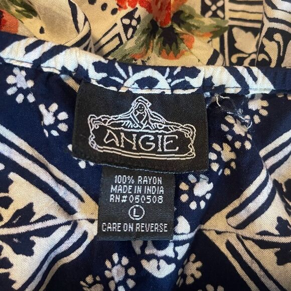 Angie Geometric & Floral Pattern Boho Romper Size Large - Picture 12 of 12